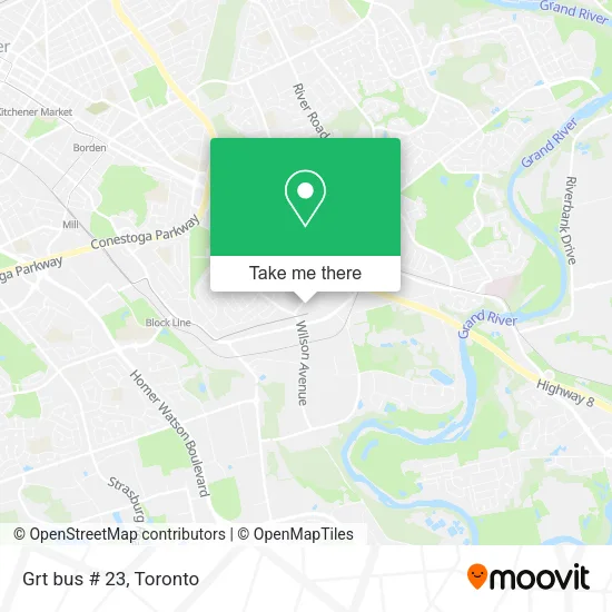 Grt bus # 23 map