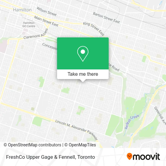 FreshCo Upper Gage & Fennell map