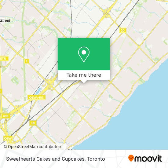 Sweethearts Cakes and Cupcakes map