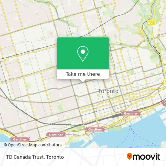 TD Canada Trust map