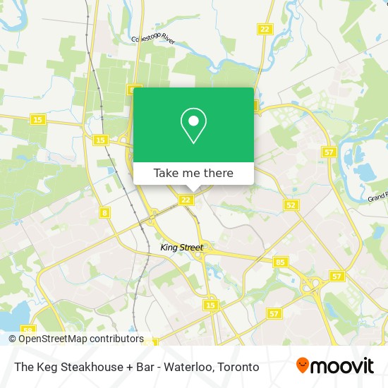 The Keg Steakhouse + Bar - Waterloo map