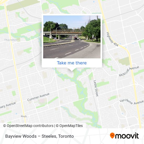 Bayview Woods – Steeles map