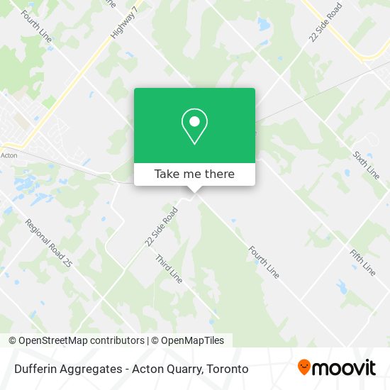 Dufferin Aggregates - Acton Quarry map