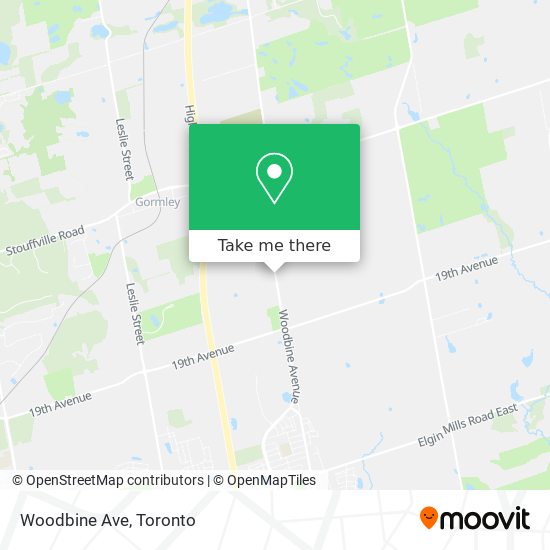 Woodbine Ave map