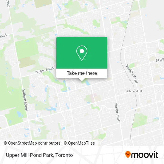 Upper Mill Pond Park map