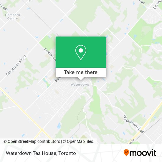 Waterdown Tea House map