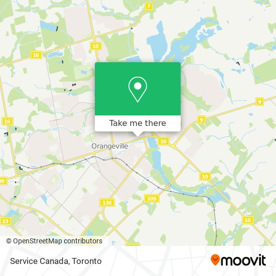 Service Canada map