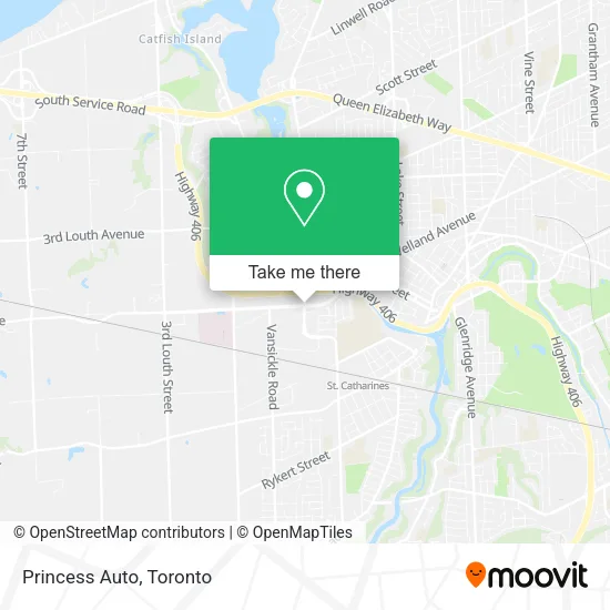 Princess Auto map