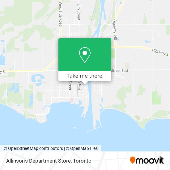 Allinson's Department Store map