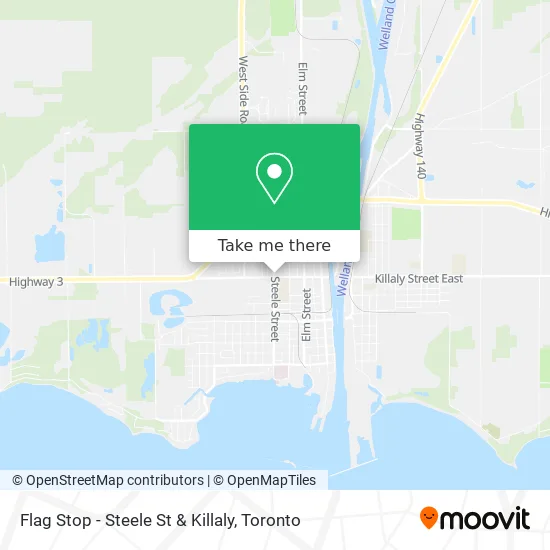 Flag Stop - Steele St & Killaly map