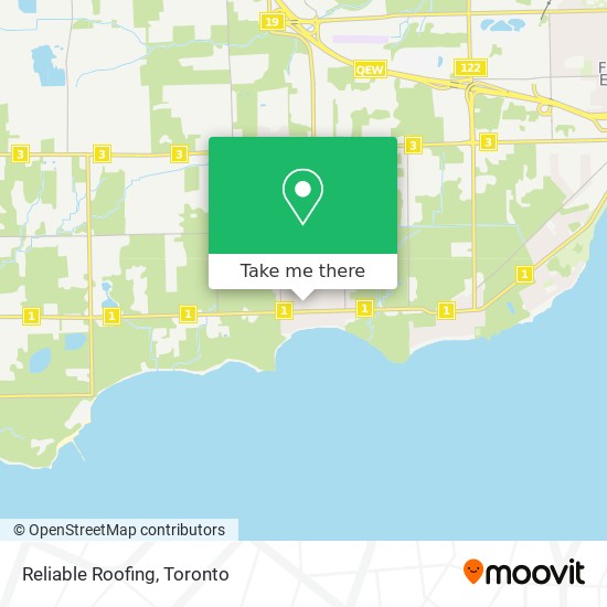 Reliable Roofing map