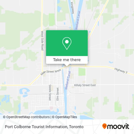 Port Colborne Tourist Information map