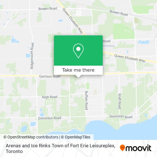 Arenas and Ice Rinks Town of Fort Erie Leisureplex map