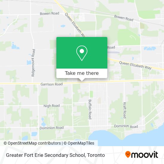 Greater Fort Erie Secondary School map