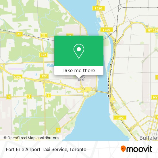 Fort Erie Airport Taxi Service map
