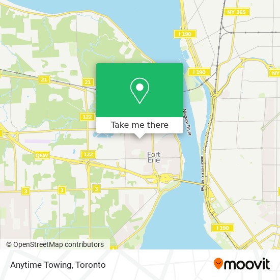 Anytime Towing map