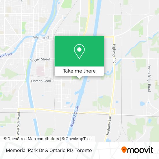 Memorial Park Dr & Ontario RD map