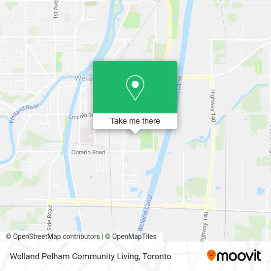 Welland Pelham Community Living map