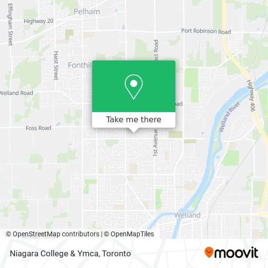 Niagara College & Ymca map