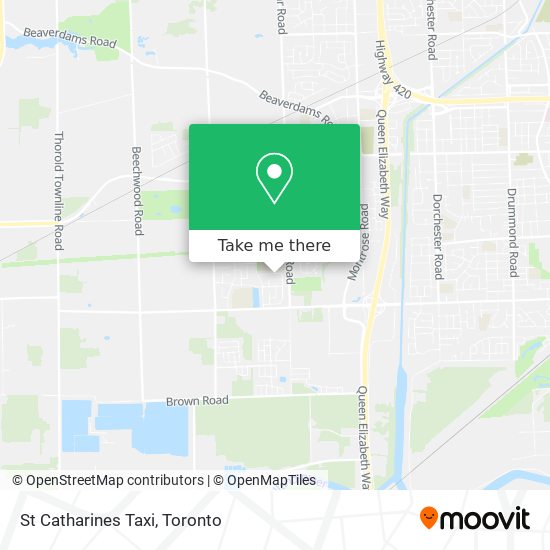 St Catharines Taxi map