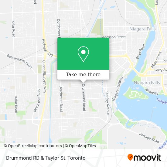 Drummond RD & Taylor St map