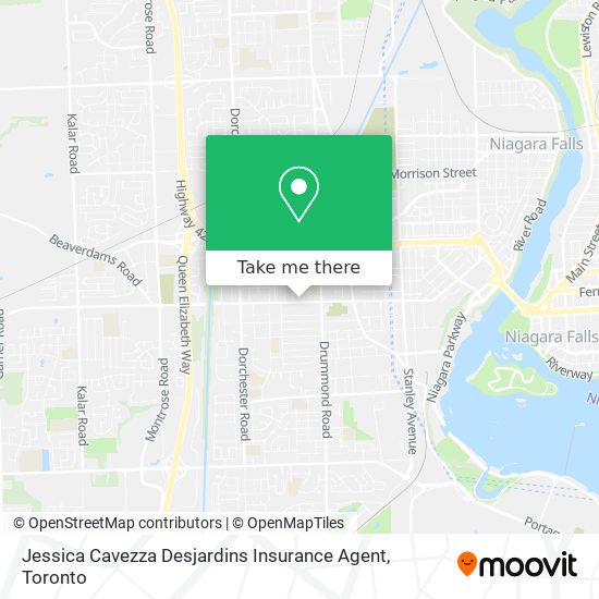 Jessica Cavezza Desjardins Insurance Agent map