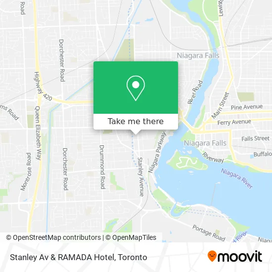 Stanley Av & RAMADA Hotel map