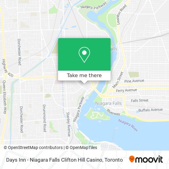 Days Inn - Niagara Falls Clifton Hill Casino map