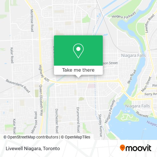 Livewell Niagara map