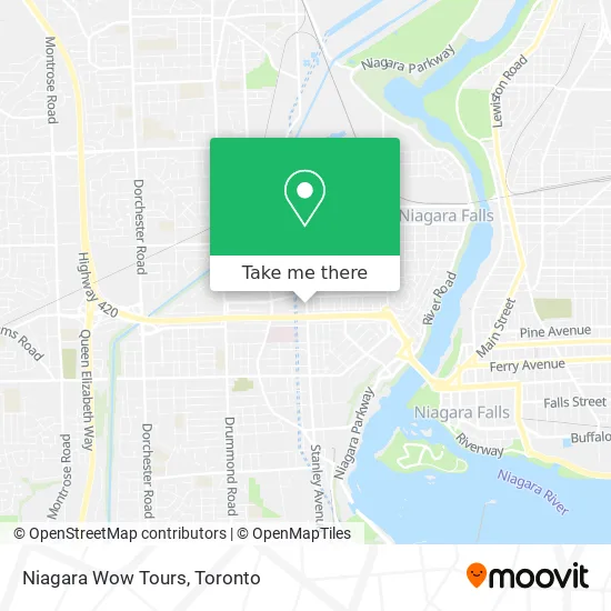 Niagara Wow Tours map