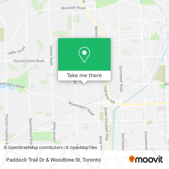 Paddock Trail Dr & Woodbine St map