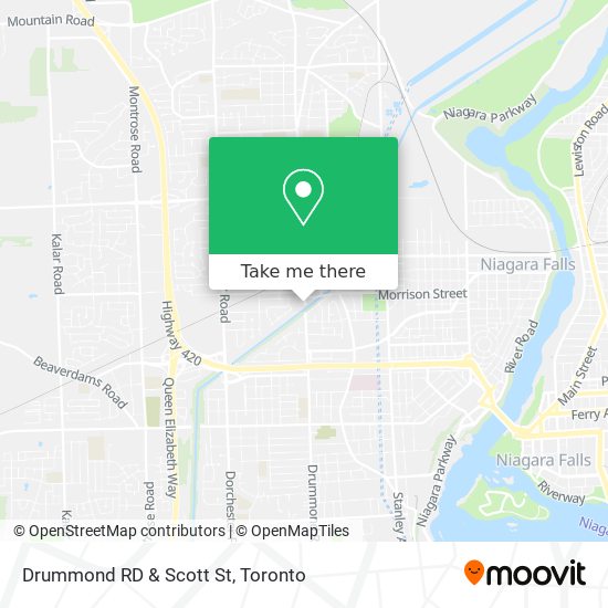 Drummond RD & Scott St map