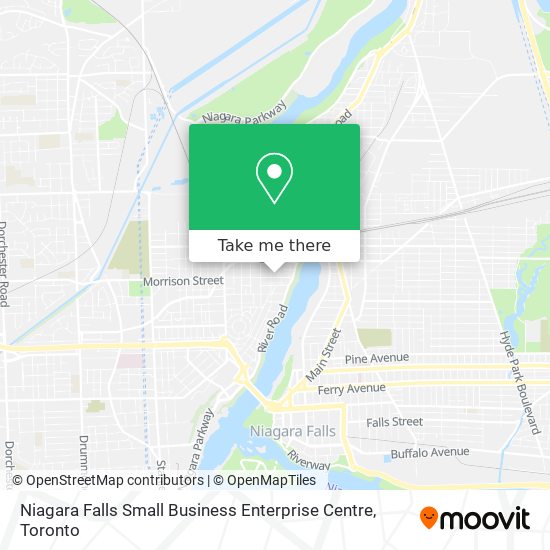 Niagara Falls Small Business Enterprise Centre map