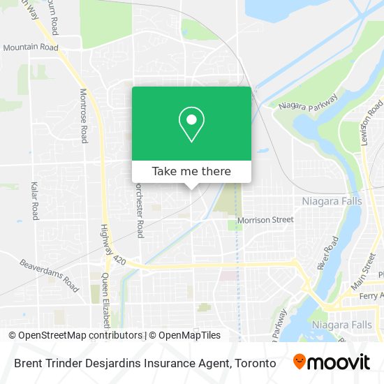 Brent Trinder Desjardins Insurance Agent map