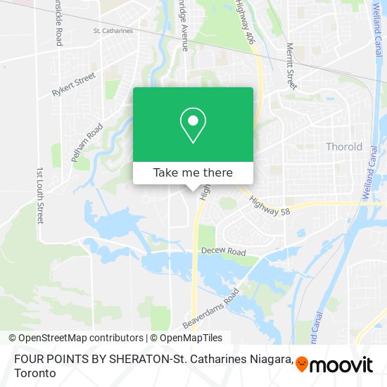 FOUR POINTS BY SHERATON-St. Catharines Niagara map