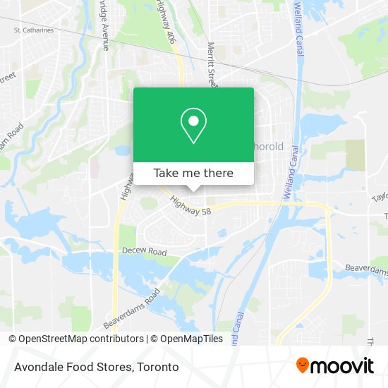 Avondale Food Stores map