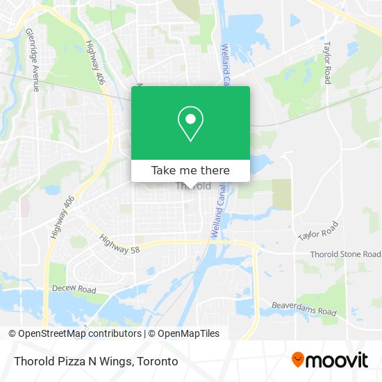 Thorold Pizza N Wings map