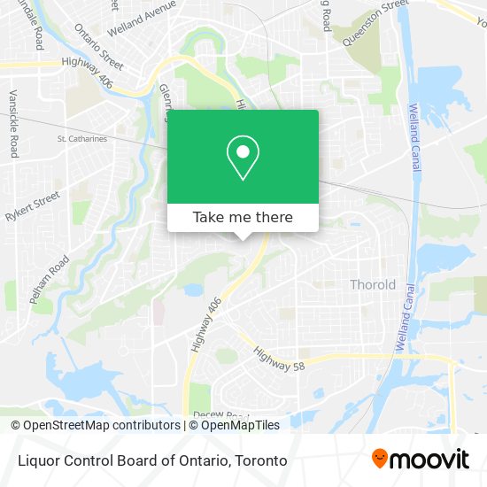 Liquor Control Board of Ontario map