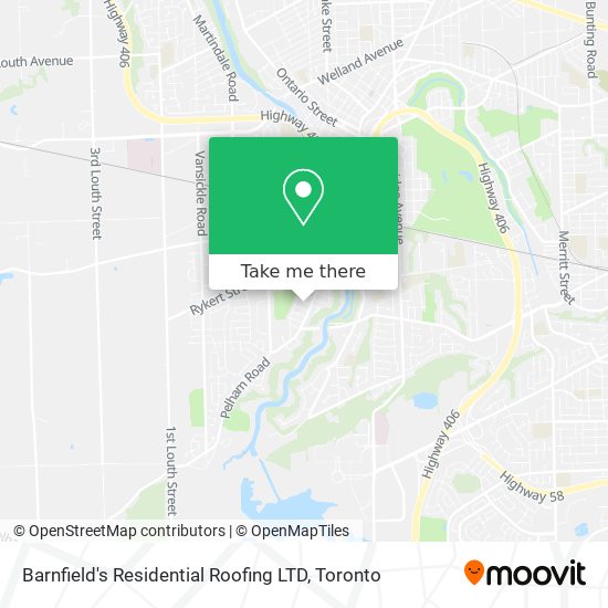 Barnfield's Residential Roofing LTD map