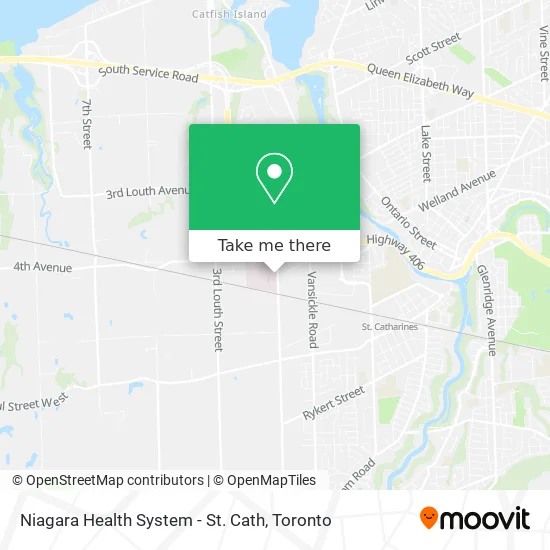 Niagara Health System - St. Cath map