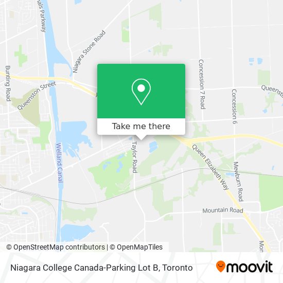 Niagara College Canada-Parking Lot B map