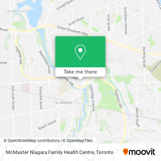 McMaster Niagara Family Health Centre map