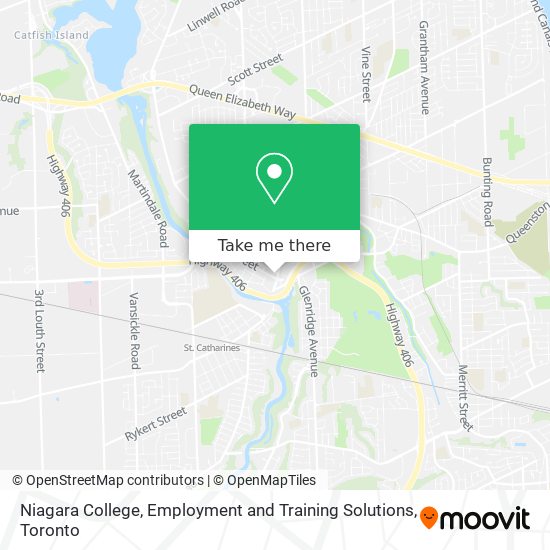 Niagara College, Employment and Training Solutions map