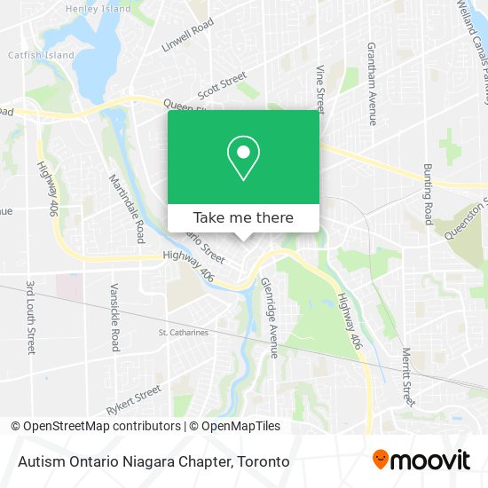 Autism Ontario Niagara Chapter map