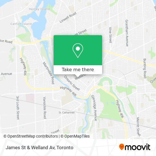 James St & Welland Av map