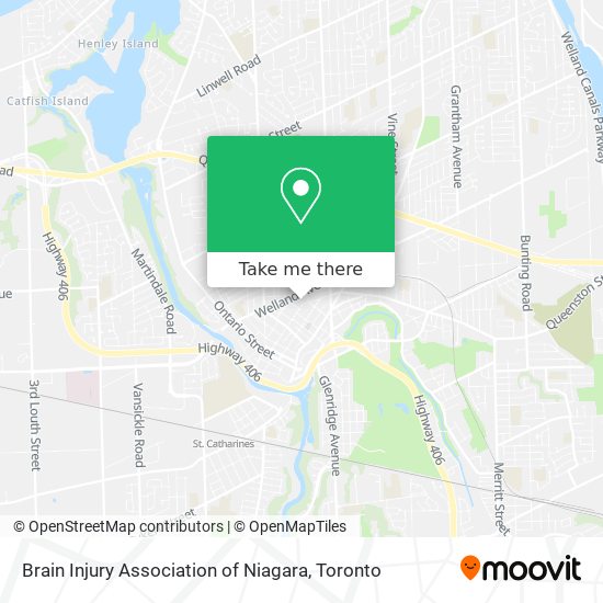 Brain Injury Association of Niagara map