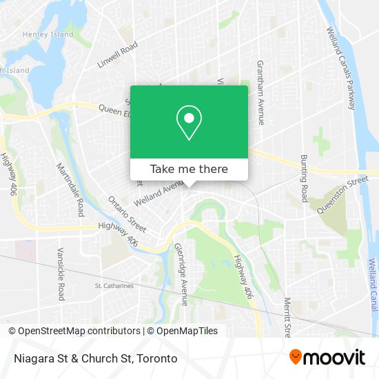 Niagara St & Church St map