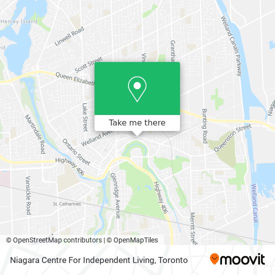 Niagara Centre For Independent Living map