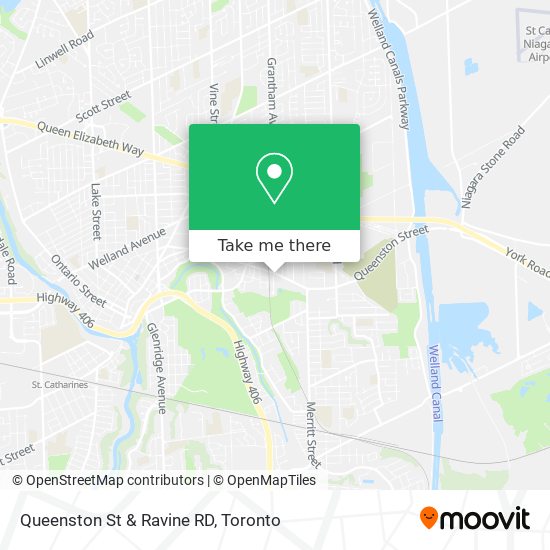 Queenston St & Ravine RD map