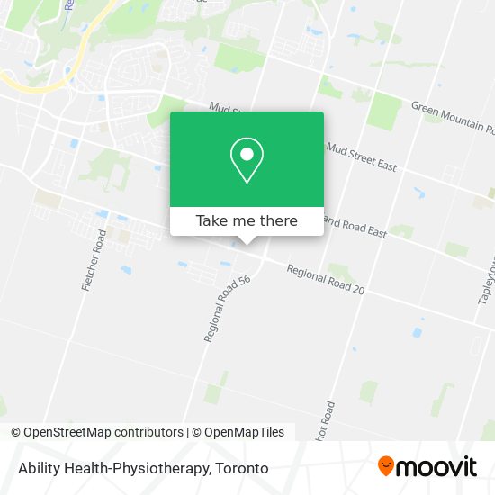 Ability Health-Physiotherapy map